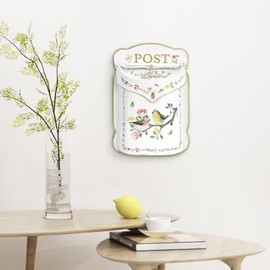 SenJchicwd Wall Mount Mailboxes for Outside Mailbox Vintage Mailbox Wall Mount Outside Antique Style Nostalgic Charm Home Decor Mail Boxes Vintage Box Metal Mailbox