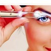 LED Illuminated Eyebrow Tweezer, Stainless Steel, Black and Silver