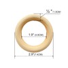 80 Pieces 2.9 Inch Unfinished Wooden Rings for Crafts Natural