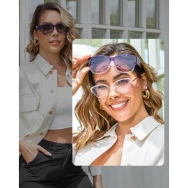 Meeloog Polarized Fit Over Glasses Sunglasses for Women, Square Wrap Around Lightweight Shades for Driving Riding MST0099 (Brown Frame/Brown Lens)