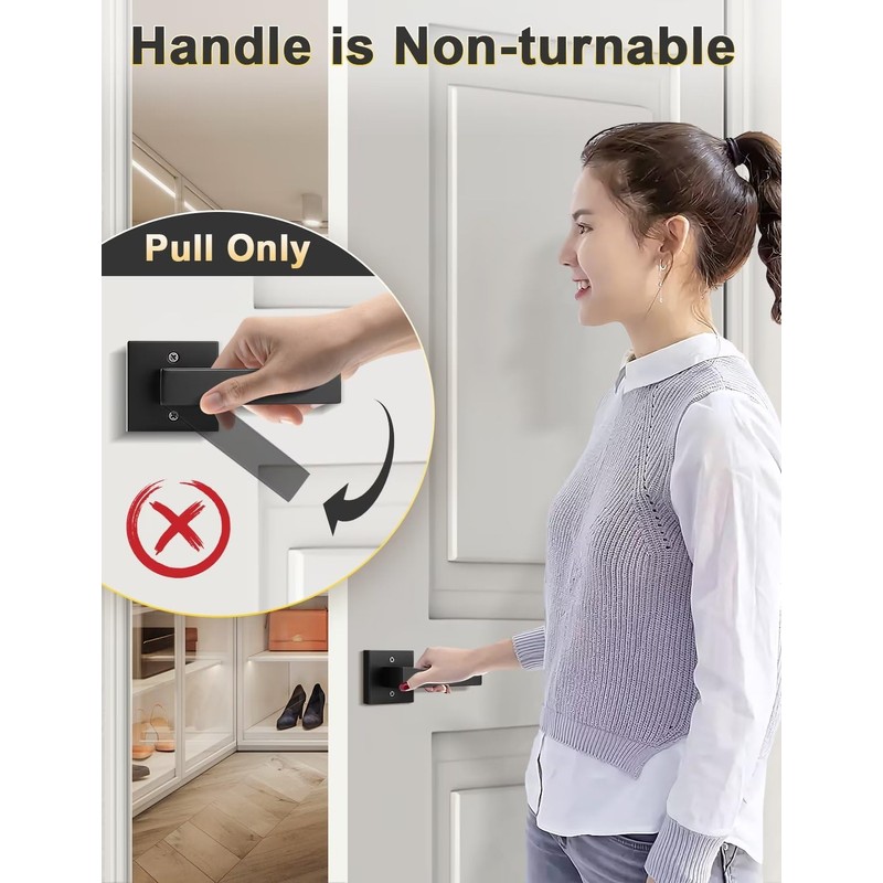 Tinewa 5 Pack Dummy Door Handles for Left Hand and