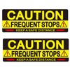 2 Pcs Frequent Stops Reflective Magnetic Safety Warning Signs