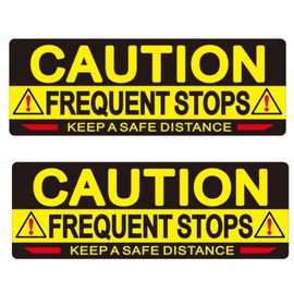 2 Pcs Frequent Stops Reflective Magnetic Safety Warning Signs