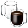 Kookia Double-Walled Glass Coffee Mugs with Handle in Gift Package