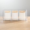 mDesign Modern Stackable Plastic Open Front Dip Extra Large Storage