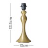 Modern Matt Gold Spindle Design Table Lamp Base