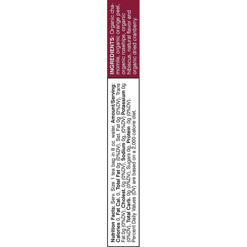 Davidson's Organics, Cranberry Orange, 8-count Tea Bags, Pack of 12