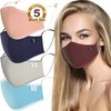 BigSmile 5 Cloth Face Masks for Women Washable Reusable Breathable