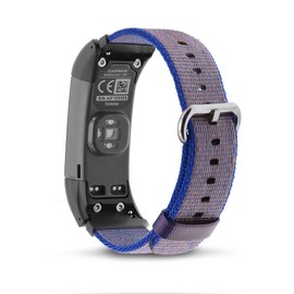 C2D JOY Classic Nylon Weave Band Compatible with Garmin vivosmart HR HR+Plus Approach X10 X40 Replacement Bands Smart Watch Strap with Accessory Adpaters - Small (Navy Blue)