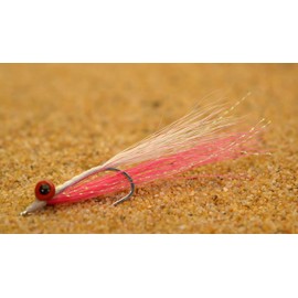 Clouser Minnow Fishing Flies - Pink - Mustad Signature Duratin Fly Hooks - 6 Pack (Hook #2)