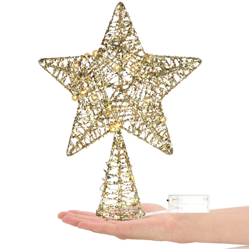 com-four® LED Christmas decorative star – Christmas decoration star with