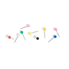 U Brands Map Pins Set, Office Supplies, Assorted Colors, 4mm Diameter, 15mm L, 500 Count