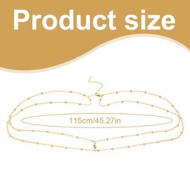 LuLiyLdJ Gold Belly Chain, Body Chain, Belly Chain, Waist Beads, Belly Chain, Waist Chain, Women's Bikini Gold, Double Layer Body Chain