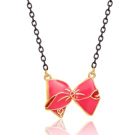JoJo Siwa Girls Fashion Bow Necklace - JoJo Necklace with Bow Pendant Gifts for Girls (NH00761YL-16.NJ)