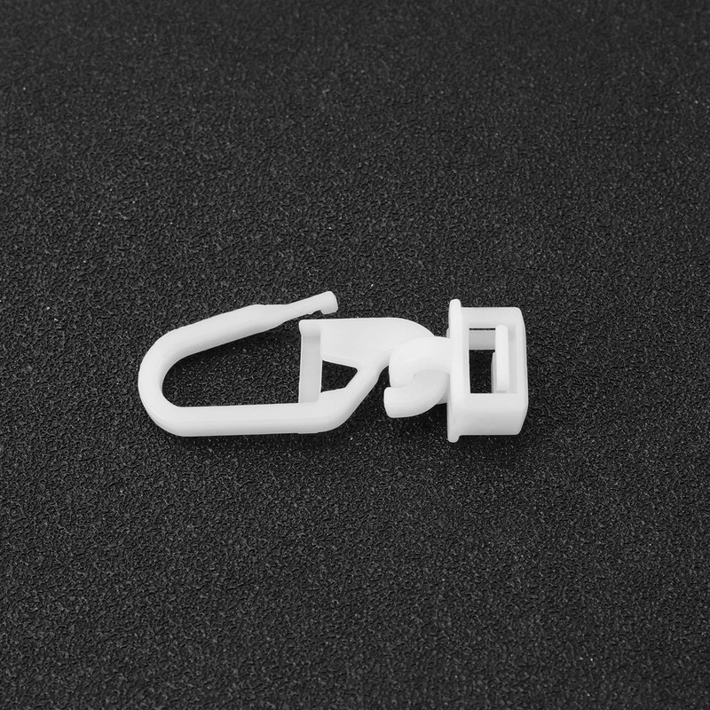 LT Easiyl 40Pcs White Plastic Curtain Hooks 34mm Curtain Rail