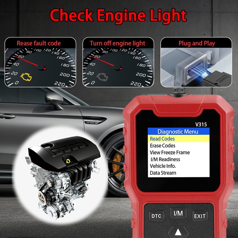 V315 OBD2 Diagnostic Diagnostic Tool Tool, Code Reader, Engine Light