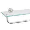 JQK Bathroom Glass Shelf, Shelf with 19 Inch Towel Bar