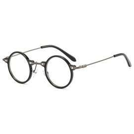 helena small frame Round Reading Glasses for Women Men Blue Light Blocking Computer Clear Presbyopia Readers Anti-fatigue (black, 2.5, multiplier_x)