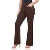REKKUNA Women's Pull-On Stretchy Gutsy Knit Bootcut Pant (X-Small, Chocolate
