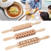 3Pcs Wooden Embossed Rolling Pin Cute Christmas Pattern Engraved Embossing