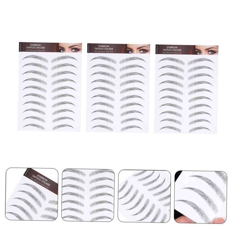 Baluue Sets Full Realistic Eyebrow Kit Easy Apply Sticker Brow