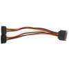 10Pcs SATA Power Adapter 15pin 1 Male to 2 Female