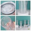 25pcs 18oz Plastic Double Wall Pre Drilled Snow Globe Car