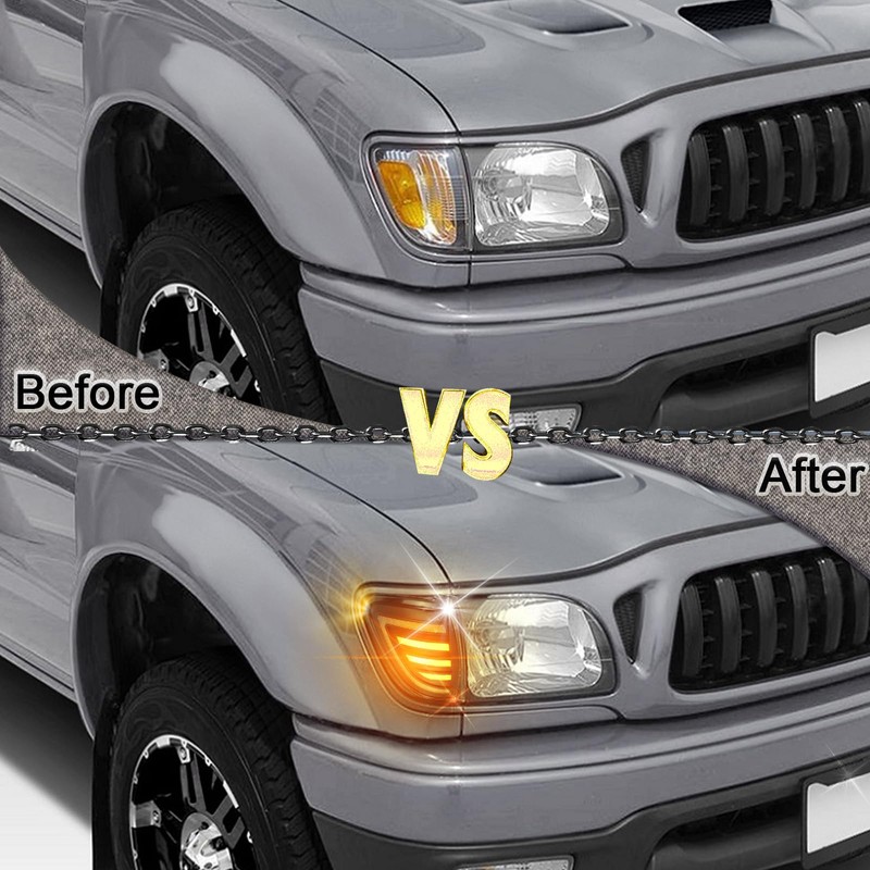 BINQIGOO LED Front Headlight Side Marker Lights for Toyota Tacoma