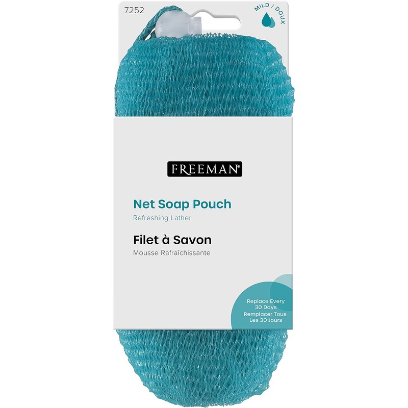 FREEMAN (FRHKR) Soap Saver Bags, Loofah Body Scrubber Bath Sponges,