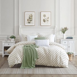 Peri Home 100% Cotton 3-Piece Comforter and Sham Set, King, Multi Block Print Gauze