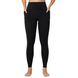 Sunzel Sunzfly Leggings for Women with Tummy Control High Waisted Yoga Pants 7/8 Length for Workout with Pockets (Black, Large)