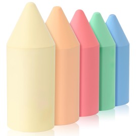 Fulmoon 5 Pcs Jumbo Sidewalk Chalk 4.5 Inch Non-toxic Large Chalk for Women Men Outdoor Art Non Toxic Washable Street Chalk for Adults Drawing Painting Graffiti