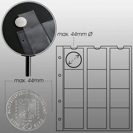 Prophila coin album with 4 Cases for 110 coins black