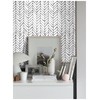 HAOKHOME Black and White Wallpaper Peel and Stick Stripe Herringbone
