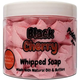 Whipped Soap Body Wash - 150g - Natural Oils and Butters - Various Scents - Vegan Friendly - Puddle of Wax - Made in the UK (Black Cherry)