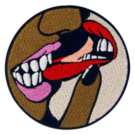 The Kiss Uncontrollable Love Patch Embroidered Applique Badge Iron On Sew On Emblem