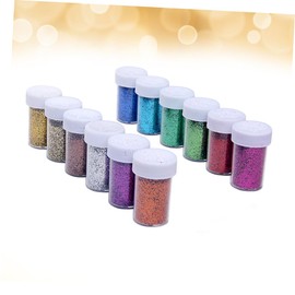 VILLFUL DIY Mica Powder Set 12 Bottles Glitter Pigment Decorative Glitter Nail Art Supplies Multi-Color for Crafts Scrapbooking Manicure