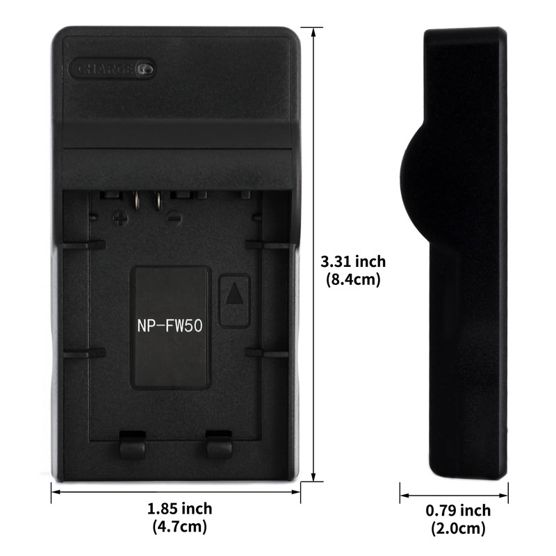 Norifon NP-FW50 USB Charger for Sony Alpha 5000, 5100, NEX-5T,