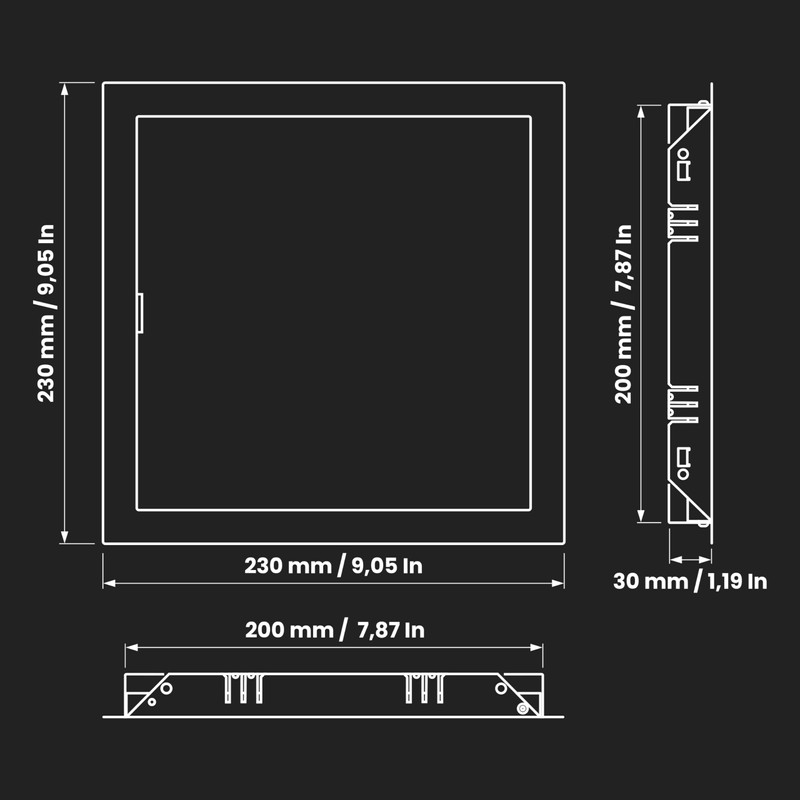 Repa Market 8 x 8 Inch Anthracite Access Panel/Galvanized Steel/Access