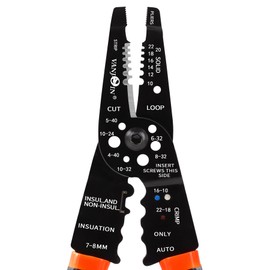 VANJOIN 8" Wire Stripper Tools, Professional 10-22 AWG Wire Stripping, Cutting and Crimping Tools