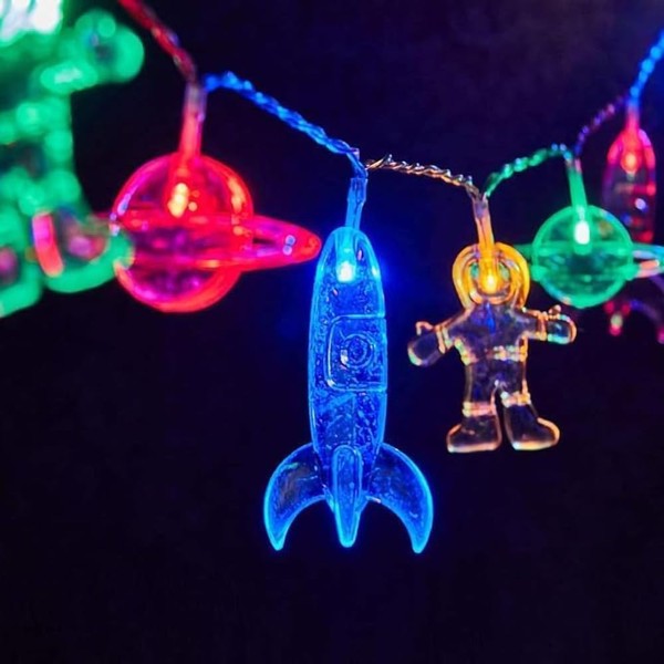 LELYFIT LELYFIT 20LED 3.0M Spaceman Cartoon String Lights, Astronaut Planet