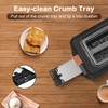 Mecity Toaster 2 Slice Stainless Steel Body Timer, Bagel/Defrost/Reheat/Cancel Functions,Warming