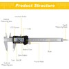 Adoric Digital Caliper, Electronic Digital Caliper Stainless Steel Body with