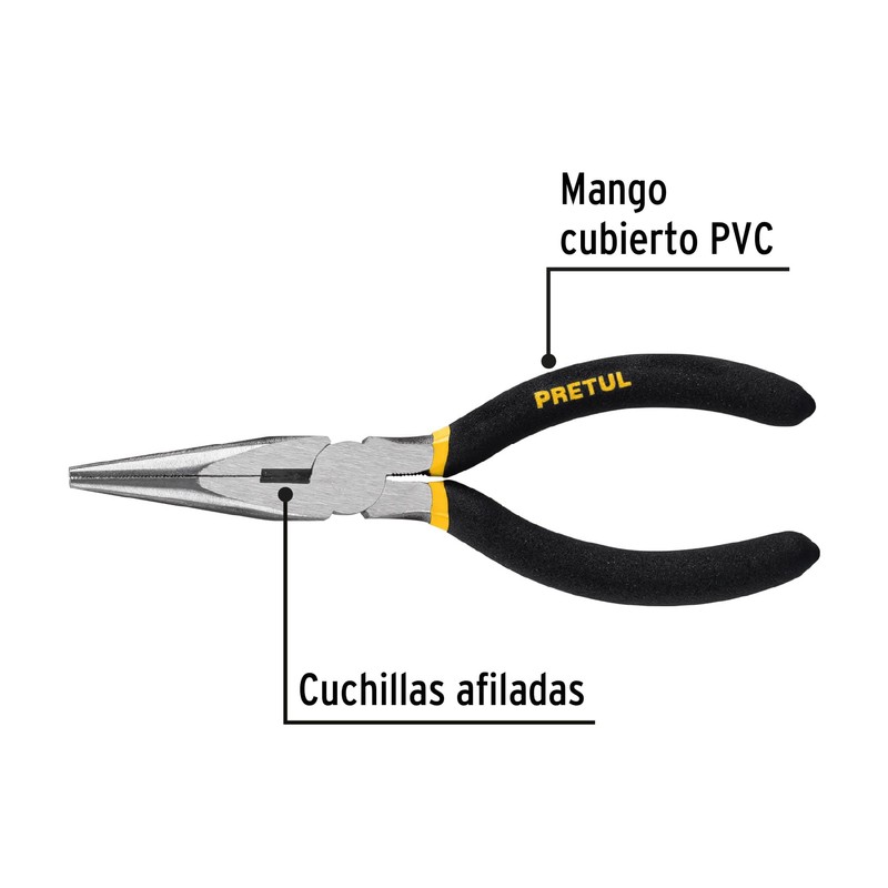 Pretul PPC-6P, Pinza de punta y corte en acero al