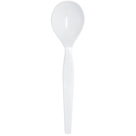 Karat U2052W PS Medium-Heavy Soup Spoons - White (Case of 1000)