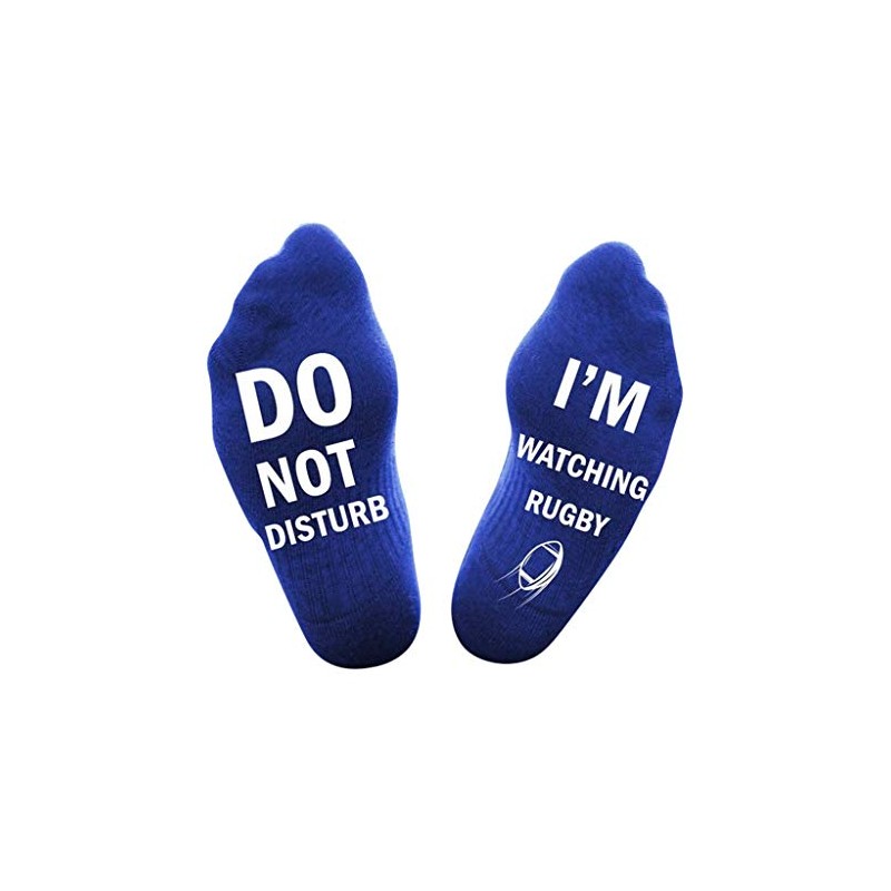FABSELLER Do Not Disturb I'm Watching Rugby Socks Funny Cotton