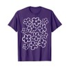 Cute Purple and White Flower Pattern Wildflower Floral T-Shirt