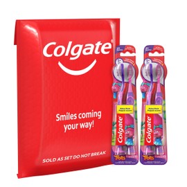 Colgate Kids Toothbrush, Trolls, Extra Soft Toothbrush with Suction Cup, 4 Pack