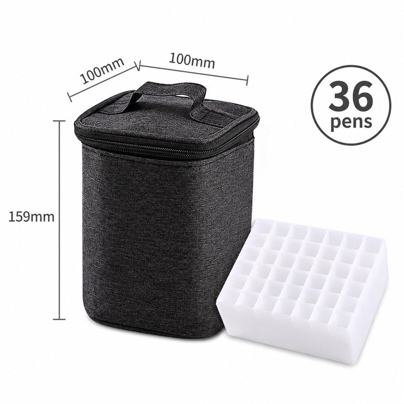 Marker Pen Case for Art Supplies – Large Capacity Zipper