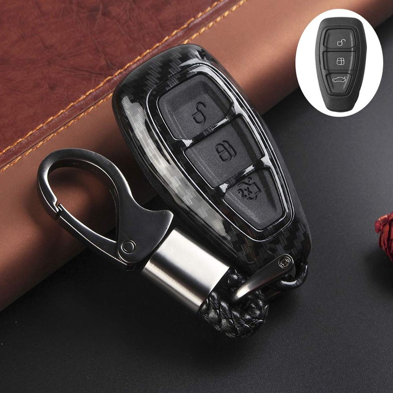 Goolsky Car Key Cover, Case for Ford st Accessories Carbon